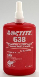 LOCTITE 638 250МL,  Вал-втулочный фиксатор, быстроотверждаемый 0.25мм