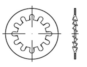 Шайба DIN 6797 ф10,5 форма J